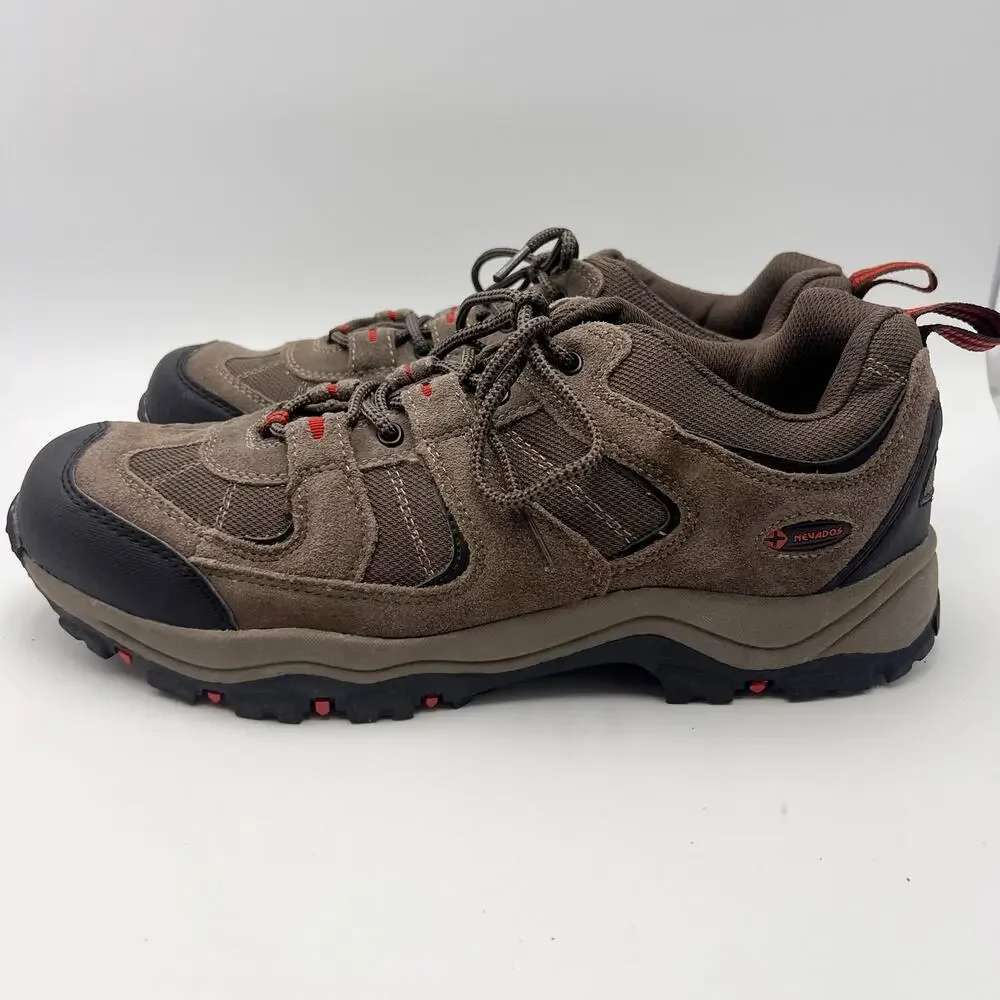 Nevados Mens Boomerang ll Low Hiking Sneakers US 13 Brown Red Suede GUC